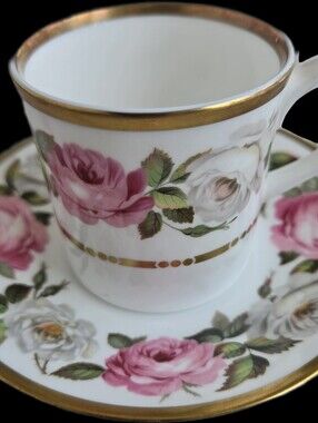 Royal Worcester Royal Garden 1968 Demitasse Cup Saucer